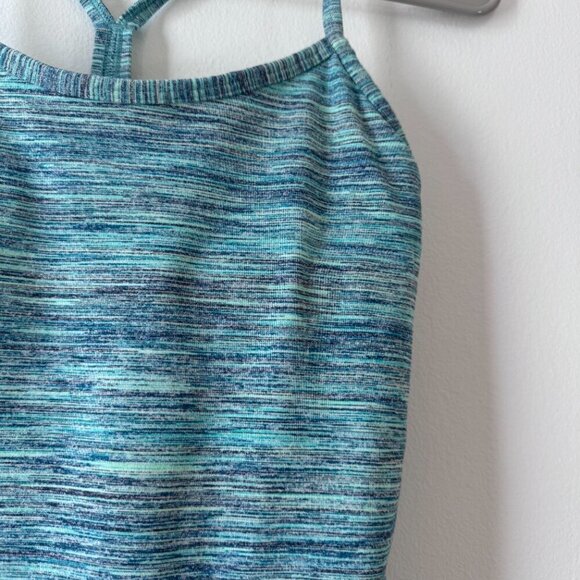 Lululemon Power Y Tank *Luon Space Dye Camo Alberta Lake Fresh Teal - Picture 2 of 5